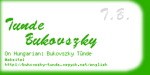 tunde bukovszky business card
